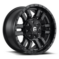 Fuel 1PC D596 Sledge 17x9 Matte Black with Gloss Black Lip Wheel