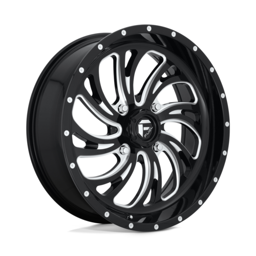 Fuel UTV D641 KOMPRESSOR UTV 18x7 Gloss Black Milled Wheel with 4x137 Bolt Pattern and +13 Offset