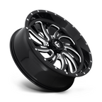 Fuel UTV D641 KOMPRESSOR UTV 22x7 Gloss Black Milled Wheel with 4x137 Bolt Pattern and 110.10 Center Bore