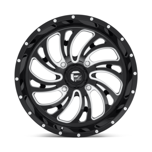 Fuel UTV D641 KOMPRESSOR UTV 18x7 Gloss Black Milled Wheel with 4x137 Bolt Pattern and +13 Offset