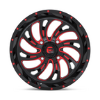 Fuel UTV D642 Kompressor 20x7 Gloss Black with Red Tint Wheel for 4x137 Bolt Pattern
