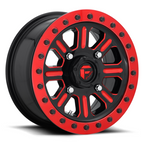 Fuel UTV D911 Hardline 15x7 Gloss Black with Red Tint Beadlock Wheel - 4x137 Bolt Pattern, +38 Offset