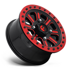 Fuel UTV D911 Hardline 15x7 Gloss Black with Red Tint Beadlock Wheel - 4x137 Bolt Pattern, +38 Offset