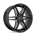 DUB 1PC S267 DIRTY DOG 24x10 Wheel in Glossy Black Milled Finish with 6x135 Bolt Pattern and 87.10 Center Bore