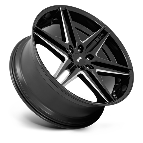 DUB 1PC S267 DIRTY DOG 24x10 Wheel in Glossy Black Milled Finish with 6x135 Bolt Pattern and 87.10 Center Bore