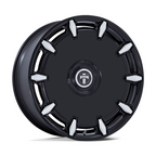 DUB 1PC DC271 CHEEF 26x10 Inch Gloss Black Milled Wheel with 6x135/6x139.7 Bolt Pattern and 30mm Offset