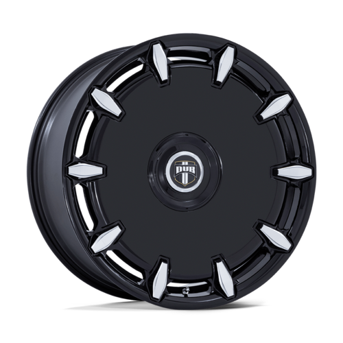 DUB 1PC DC271 CHEEF 24x9 Gloss Black Milled Wheel with 5x115/120 Bolt Pattern and +15 Offset