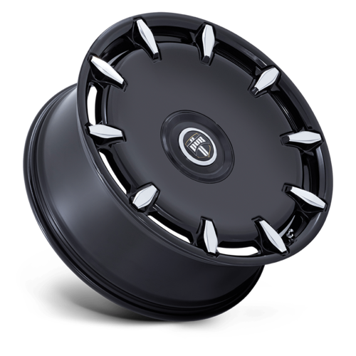 DUB 1PC DC271 CHEEF 24x9 Gloss Black Milled Wheel with 5x115/120 Bolt Pattern and +15 Offset