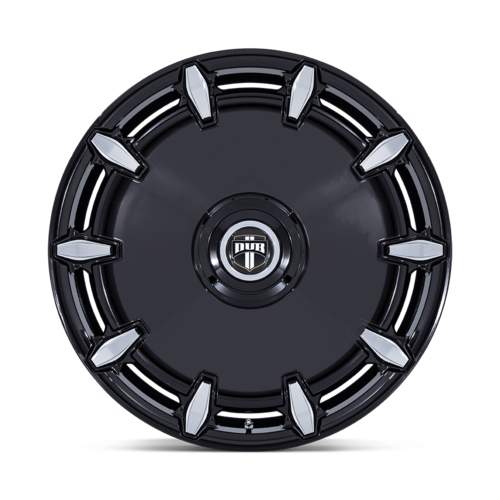 DUB 1PC DC271 CHEEF 24x9 Gloss Black Milled Wheel with 5x115/120 Bolt Pattern and +15 Offset