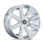 DUB 1PC DC273 PULL 24-Inch Chrome Wheel with 5x115/120 Bolt Pattern and +15 Offset