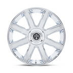 DUB 1PC DC273 Pull 24-Inch Chrome Wheel with 5x115/120 Bolt Pattern and +38 Offset