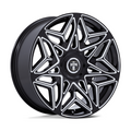 DUB 1PC ANOMALY 22x9 Gloss Black Milled Alloy Wheel with 5x115/120 Bolt Pattern and +15 Offset