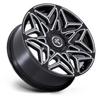 DUB 1PC Anomaly 24x10 Gloss Black Milled Wheel with 6x135/139.7 Bolt Pattern and 25mm Offset