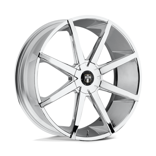 DUB 1PC S201 PUSH Chrome 22x9.50 Wheel with 6x135/6x139.7 Bolt Pattern and 87.10mm Center Bore