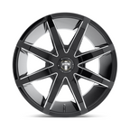 DUB 1PC S109 PUSH 20x8.5 Inch Gloss Black Milled Wheel with +30 Offset