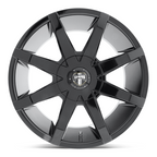 DUB 1PC S110 PUSH 24-Inch Gloss Black Off-Road Wheel with 6x135/6x139.7 Bolt Pattern and 87.10mm Center Bore