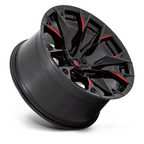 Fuel 1PC D823 Flame 20x10 Inch Gloss Black Milled with Candy Red Wheel