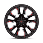 Fuel 1PC D823 Flame 20x12 Inch Gloss Black Milled with Candy Red Off-Road Wheel