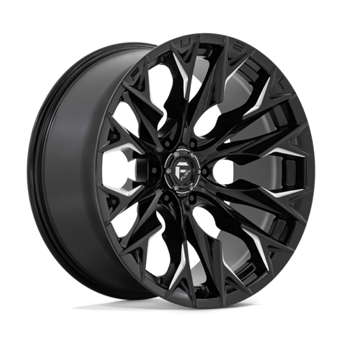 Fuel 1PC D803 Flame 22x10 Gloss Black Milled Wheel for 6x135 Bolt Pattern with -18 Offset