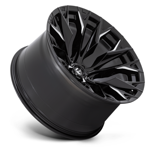 Fuel 1PC D803 Flame 22x12 Gloss Black Milled Wheel with -44mm Offset and 6x139.7 Bolt Pattern