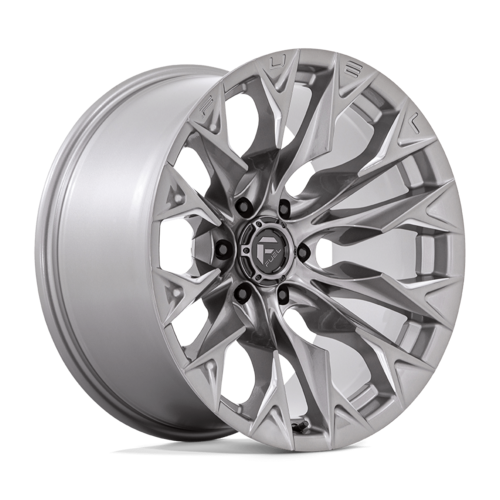 Fuel 1PC D806 Flame 20x10 Silver Platinum Wheel with 8x180 Bolt Pattern and -18 Offset