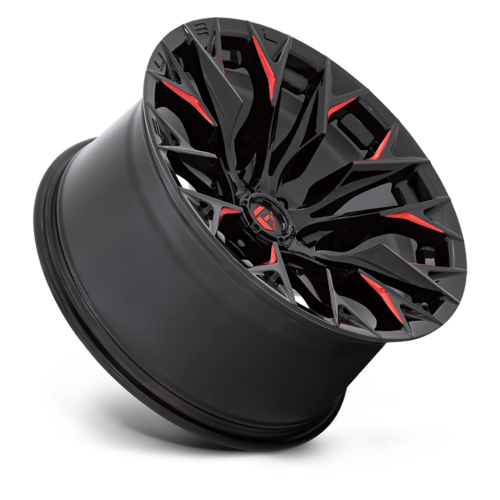 Fuel 1PC D823 Flame 20x10 Wheel - Gloss Black Milled with Candy Red Finish, 6x135 Bolt Pattern, -18 Offset, 87.10 Center Bore