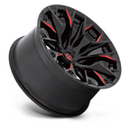 Fuel 1PC D823 Flame 20x10 Gloss Black Milled with Candy Red Wheel