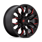Fuel 1PC D823 Flame 20x9 Wheel with Gloss Black Milled Finish and Candy Red Accents