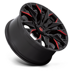 Fuel 1PC D823 Flame 20x9 Wheel with Gloss Black Milled Finish and Candy Red Accents
