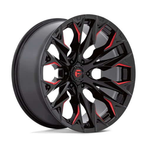 Fuel 1PC D823 Flame 22x10 Inch Gloss Black Milled with Candy Red Off-Road Wheel