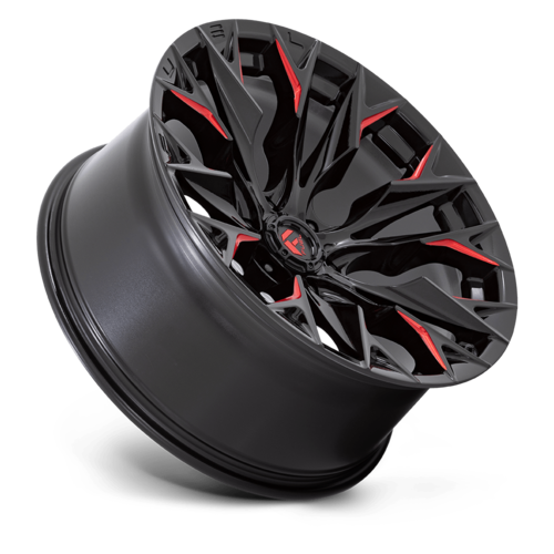 Fuel 1PC D823 Flame 22x10 Inch Gloss Black Milled with Candy Red Off-Road Wheel