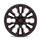 Fuel 1PC D823 Flame 22x10 Inch Gloss Black Milled with Candy Red Off-Road Wheel