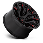 Fuel 1PC D823 FLAME 22x12 Inch Gloss Black Milled with Candy Red Wheel with 6x139.7 Bolt Pattern and -44 Offset
