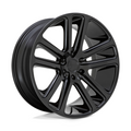 DUB 1PC S256 FLEX 22x9.5 Inch Gloss Black Wheel with 6x139.7 Bolt Pattern and +25 Offset