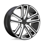 DUB 1PC S255 FLEX 22x9.5 Inch Gloss Black Milled Wheel with 6x139.7 Bolt Pattern and 25mm Offset