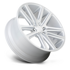 DUB 1PC S257 FLEX 24-Inch Gloss Silver with Brushed Face Wheel - 6x139.7 Bolt Pattern, +30 Offset