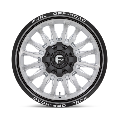Fuel 1PC D798 ARC 20x9 Silver Brushed Face with Milled Black Lip Wheel