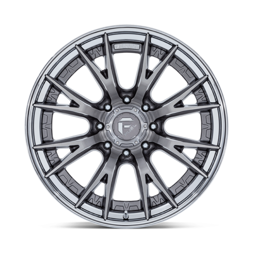 Fuel 1PC Catalyst 20x9 Wheel with Chrome Lip and Gray Finish, 8x165.1 Bolt Pattern, +1 Offset
