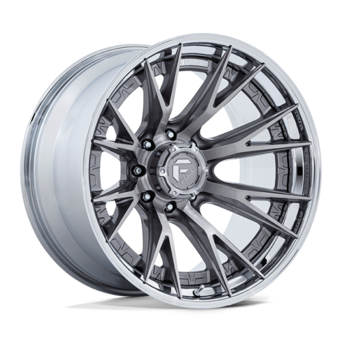 Fuel 1PC Catalyst 22x12 Inch Wheel with Chrome Lip Finish and -44 Offset, 8x170 Bolt Pattern, Silver
