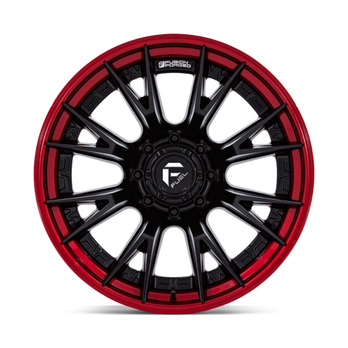 Fuel 1PC Catalyst 20x9 Matte Black with Candy Red Lip Wheel - 8x165.1 Bolt Pattern +1 Offset