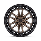 Fuel 1PC FC874 Celsius Matte Bronze with Black Lip 17x9 Wheel for 6x139.7 Bolt Pattern