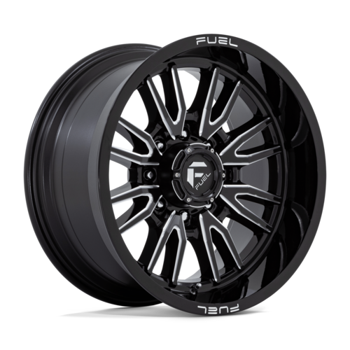 Fuel 1PC D761 Clash 20x10 Black Gloss Milled Wheel with -18 Offset
