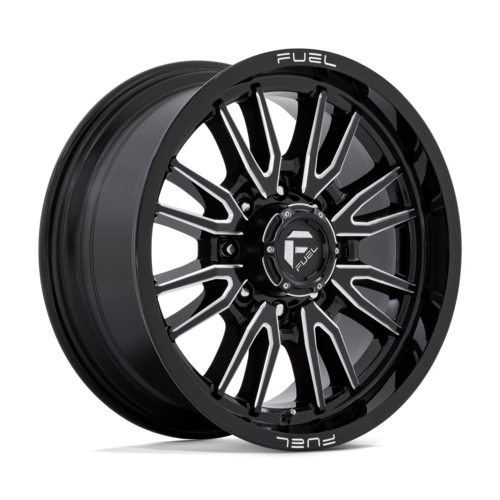 Fuel 1PC D761 Clash 20x9 Gloss Black Milled Wheel with 8x180 Bolt Pattern and +20 Offset