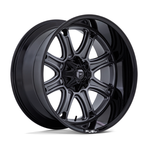 Fuel 1PC Darkstar 24x12 Matte Gunmetal with Black Lip Wheel for 8x180 Bolt Pattern