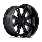 Fuel 1PC Darkstar 20x9 Gloss Black Milled Wheel with 5x127/5x139.7 Bolt Pattern and +1 Offset