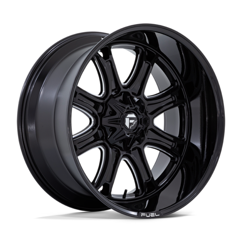 Fuel 1PC DARKSTAR 22x9 Gloss Black Milled Wheel with 8x180 Bolt Pattern and +1 Offset