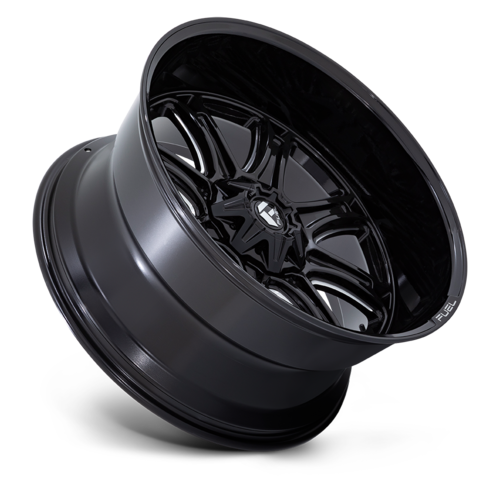 Fuel 1PC Darkstar 22x9 Gloss Black Milled Wheel with 5x139.7/5x150 Bolt Pattern and +1 Offset