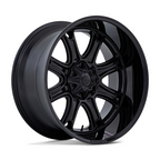 Fuel 1PC Darkstar 22x9 Matte Black with Gloss Black Lip Wheel - 8x6.5 Pattern, +1 Offset, 125.10 Center Bore