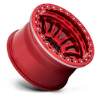 Fuel 1PC FC125 RINCON Beadlock Wheel 17x9 with Candy Red Finish and -38 Offset