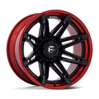 Fuel 1PC FC401 BRAWL 20x10 Matte Black with Candy Red Lip Wheel for 8x170 Bolt Pattern and -18 Offset